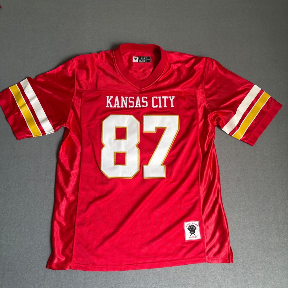 Kopkoc Travis Kelce Jersey Mens Large Red Good Kansas City Football 87 Stitched